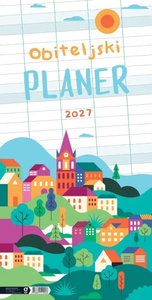  "OBITELJSKI PLANER 2027" 13 list., dim: 30,5x67cm,  PVC vrećica, P/50, color kalendar Color