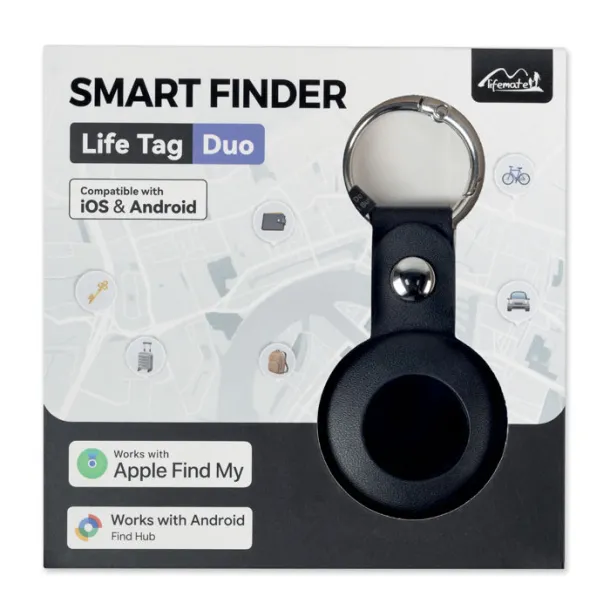 LIFEMATE IN PU CASE MILI item finder with PU case Black