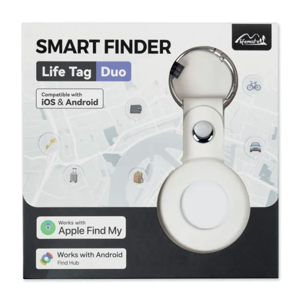 LIFEMATE IN PU CASE MILI item finder with PU case White