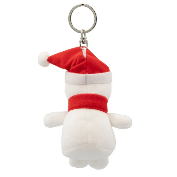Anatols Plush snowman keyring Bijela Crvena
