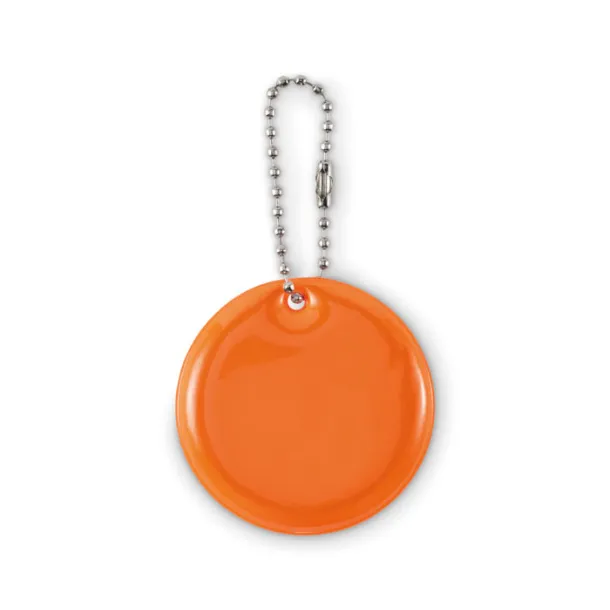 GRIN okrugli reflektirajući privjesak za ključeve neon orange