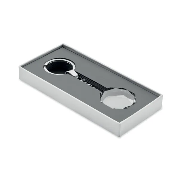 ROUNDWARD Glass round award key ring Transparent