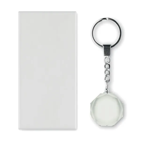 ROUNDWARD Glass round award key ring Transparent