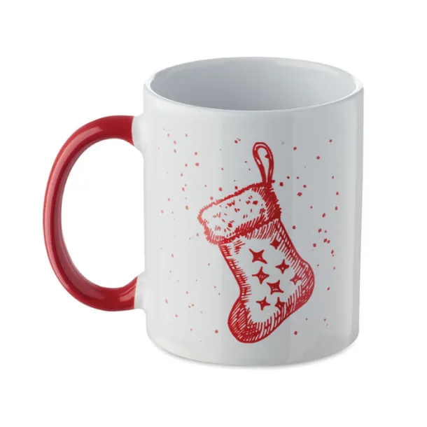 FESTIMUG keramička šalica sa sezonskim uzorkom 300 ml Crvena