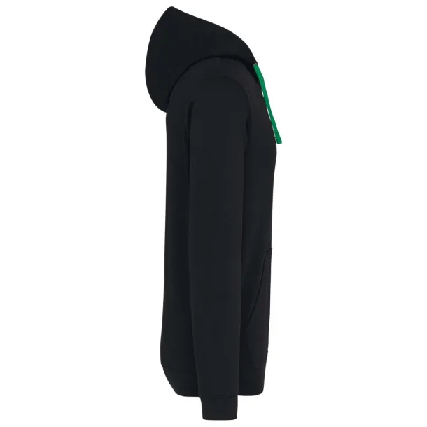  Muška hoodica, 280 g/m2 - Kariban Crna Light Kelly Green