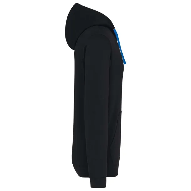  MEN'S CONTRAST HOODED SWEATSHIRT - Kariban Crna Light Royal Blue