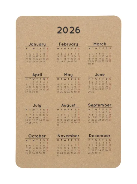 CreaDate Pocket Eco custom pocket calendar White