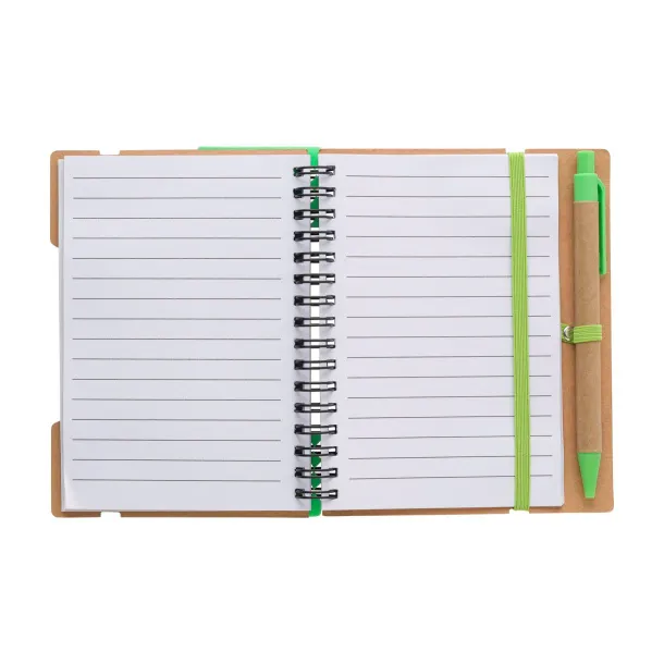  Recycled paper notebook Angela light green