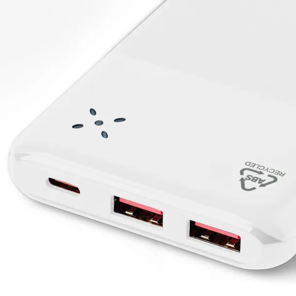  Recycled ABS powerbank Tavi Bijela