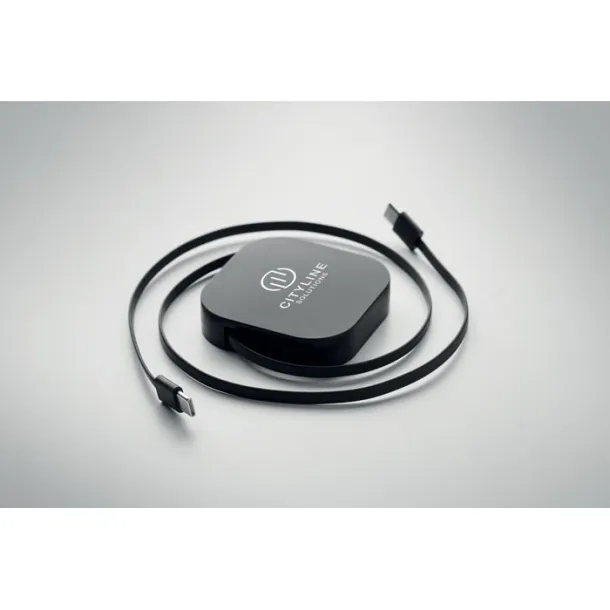 LINEA 100 uvlačivi kabel za punjenje od 100W Crna