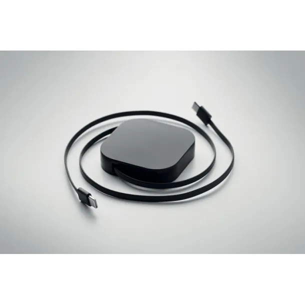 LINEA 100 uvlačivi kabel za punjenje od 100W Crna