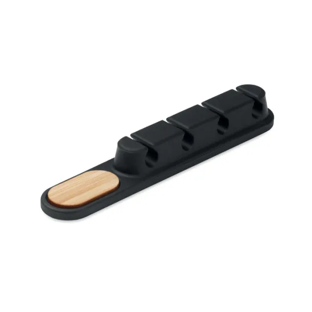 ORDER silikonski organizator kabela Crna