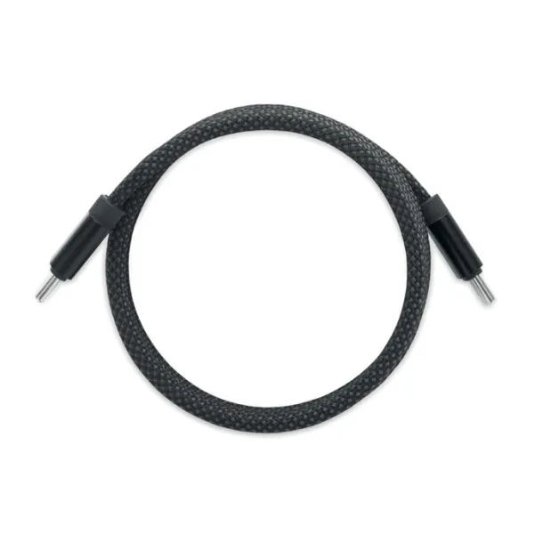 BRAID Braided magnetic cable in RPET Black