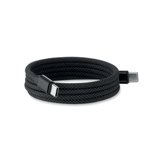 BRAID Pleteni magnetni kabel od RPET-a Crna