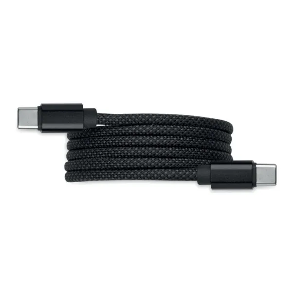 BRAID Braided magnetic cable in RPET Black