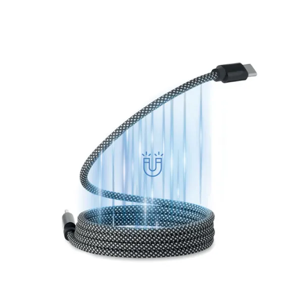 BRAID Pleteni magnetni kabel od RPET-a Bijela Bijela