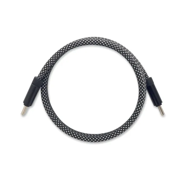 BRAID Braided magnetic cable in RPET White White