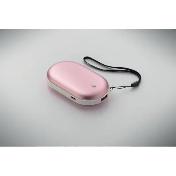 MUKAVA prijenosna baterija s električnim grijačem za ruke, 5.000 mAh Baby Pink