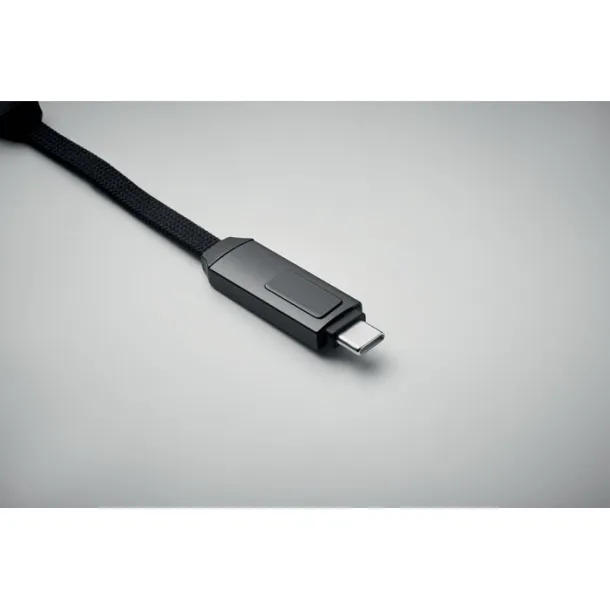 KEYSTO 60W charging cable keyring Black