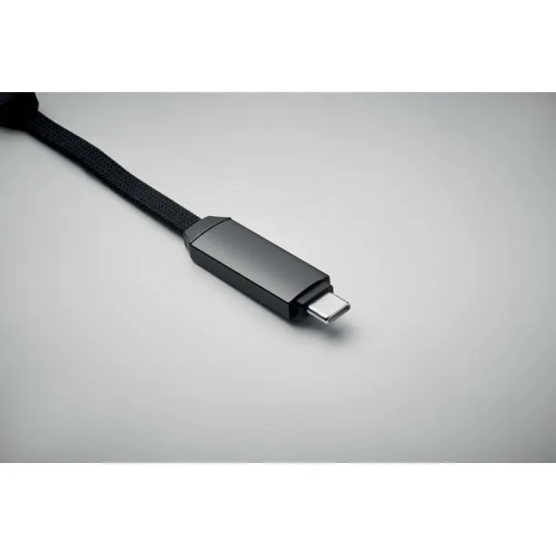 KEYSTO 60W charging cable keyring Black