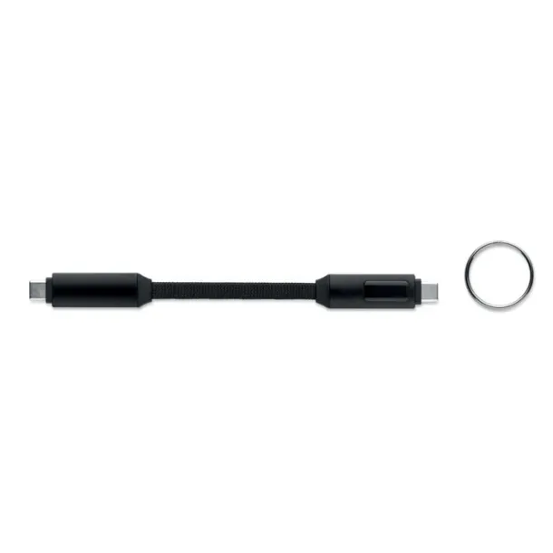 KEYSTO 60W charging cable keyring Black