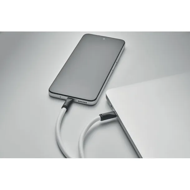COCHARGE 60W charging and data lanyard White
