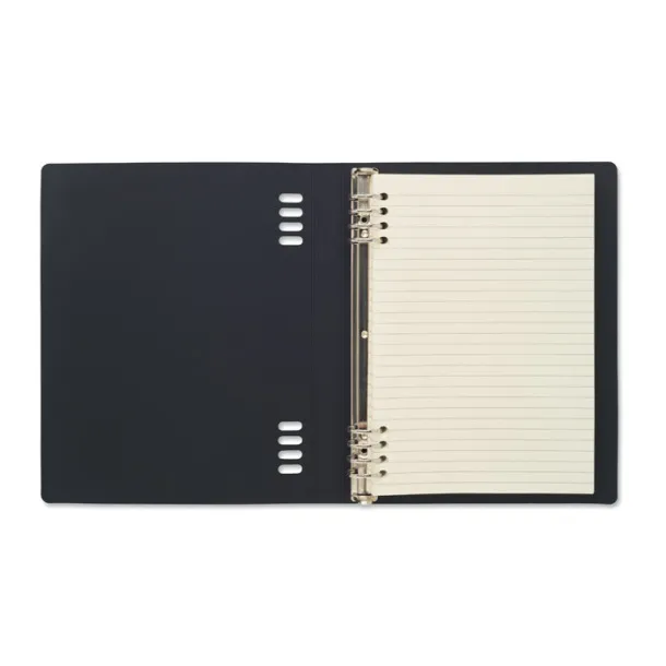 SPIRABLE A5 PU notes s izmjenjivim ulošcima Crna