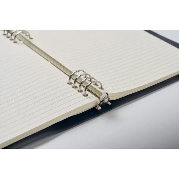 SPIRABLE A5 PU notes s izmjenjivim ulošcima Crna