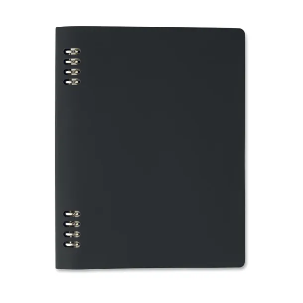 SPIRABLE A5 refillable PU notebook Black