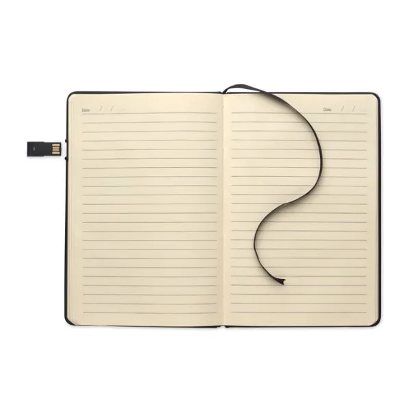 USBNOTE A5 notes s integriranim USB-om Crna