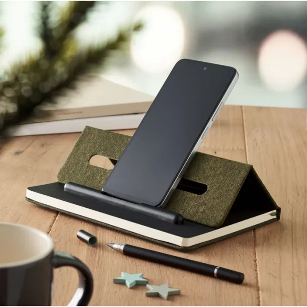 RINBOOK A5 notes s držačem za mobitel Dark Green