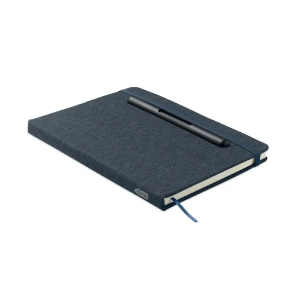 RINBOOK A5 notebook with phone holder French navy