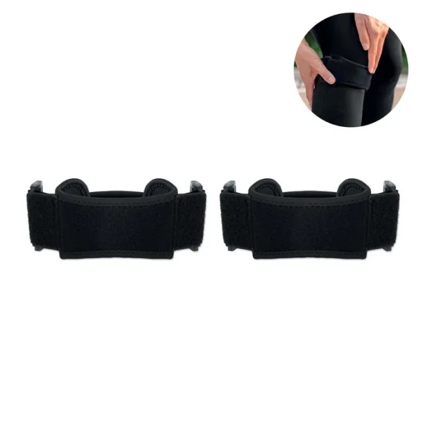STABIL Set of 2 sports knee support Black
