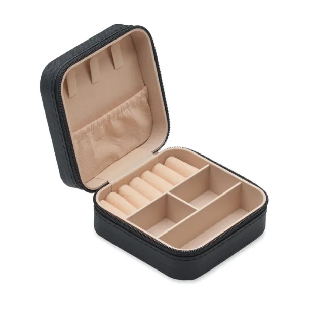 JULBOX PU Travel jewellery box Black