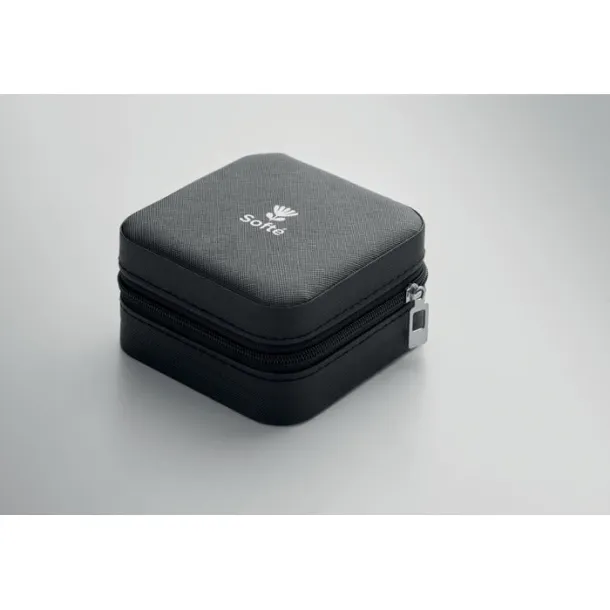 JULBOX PU Travel jewellery box Black