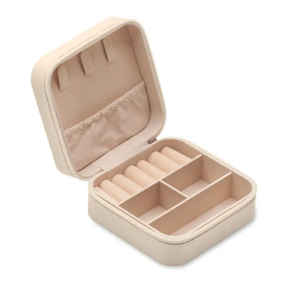 JULBOX PU Travel jewellery box Beige