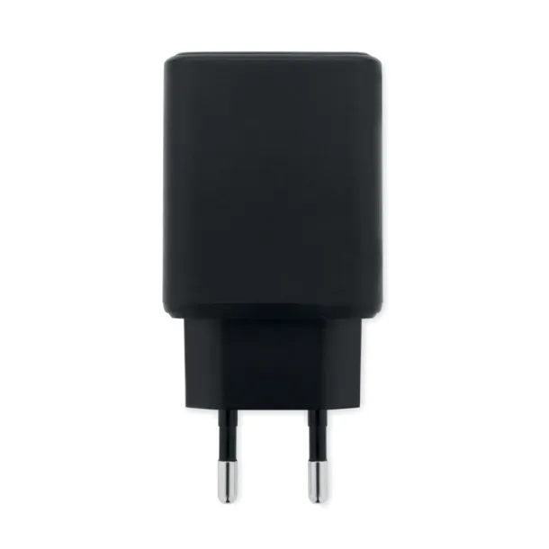 EXTEN EU dvopolni zidni adapter/punjač Crna