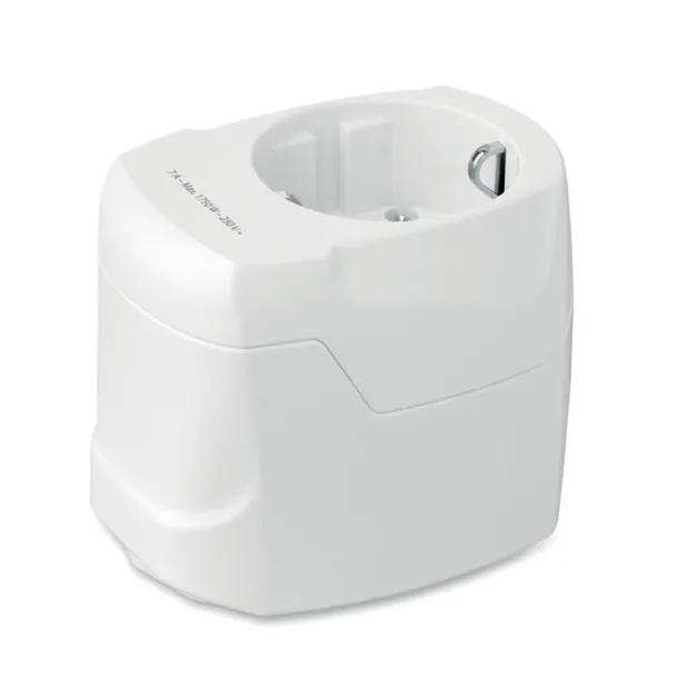 PRO 3-POLE SKROSS® PRO tropolni putni adapter Bijela