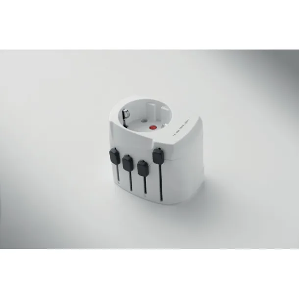 PRO 3-POLE SKROSS® PRO tropolni putni adapter Bijela