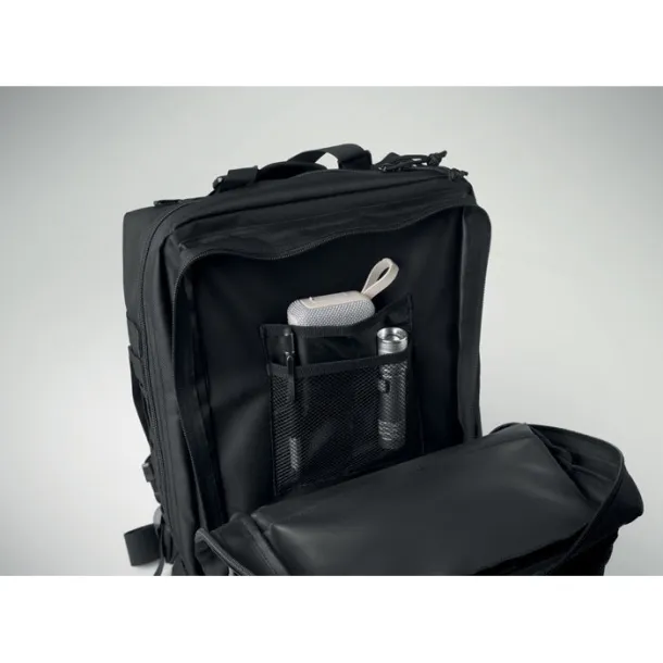 CARRYCONFI Outdoor backpack 600D RPET Black
