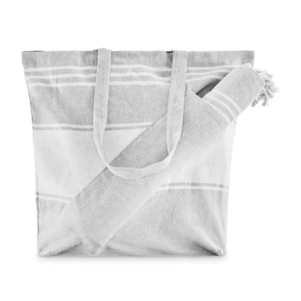 HUMMUM Beach bag with hammam towel Grey