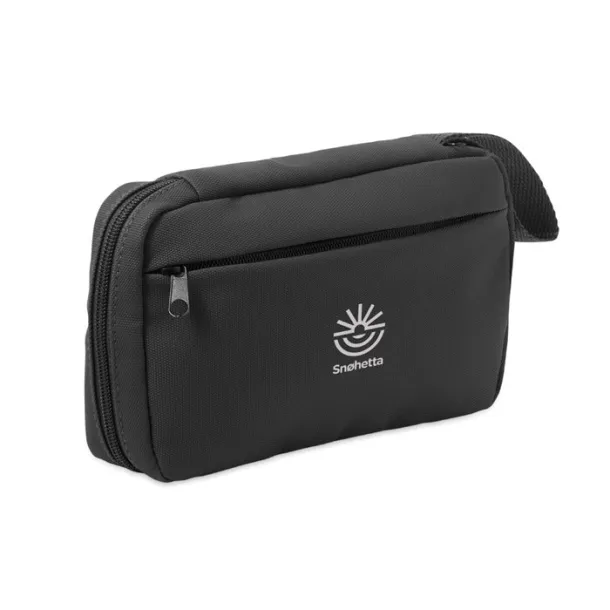 VANIT 600D RPET toaletna torbica Crna