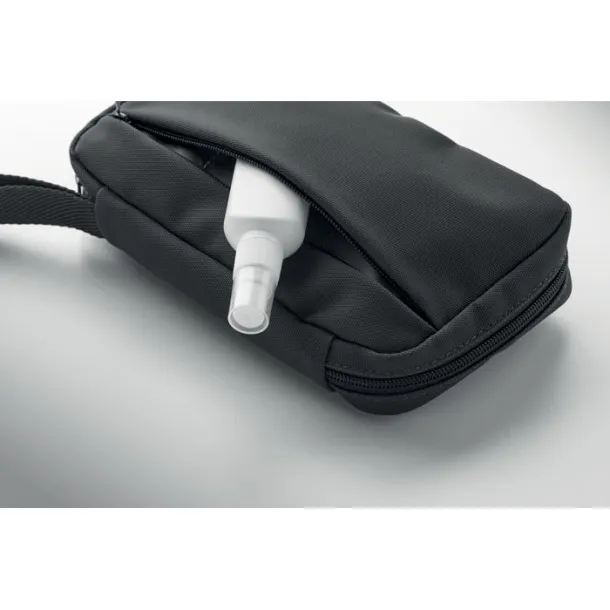 VANIT 600D RPET toaletna torbica Crna