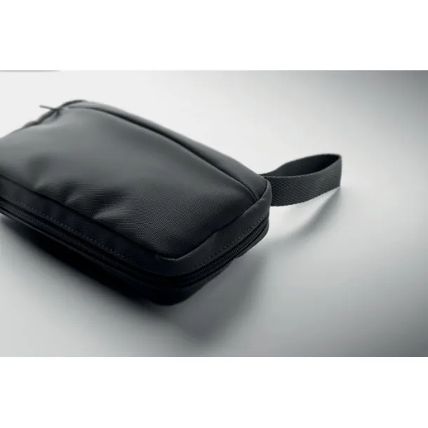 VANIT 600D RPET toaletna torbica Crna