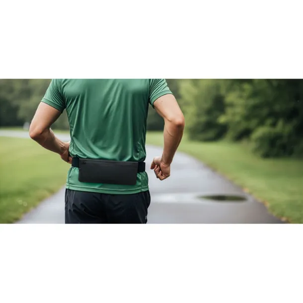 MODERATE Sports waist bag 600D RPET Black