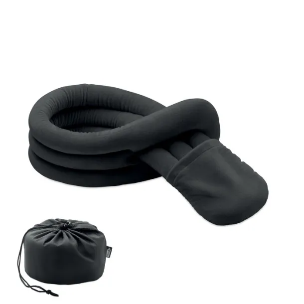 WRAP IT Bendable roll travel pillow Black
