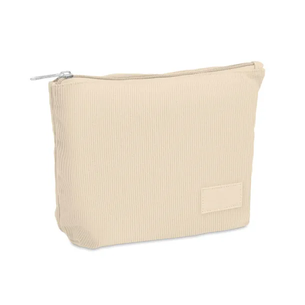 CORDY T Corduroy cosmetic bag Beige