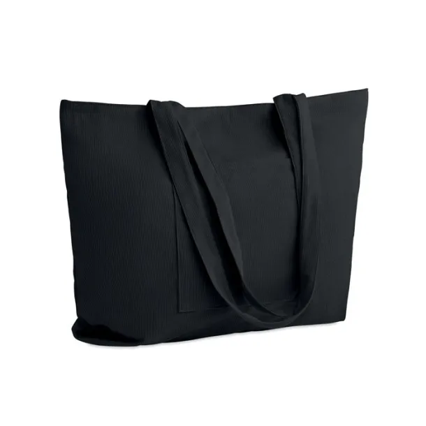 CORDY G velika torba za kupovinu od samta, 220 g/m² Crna