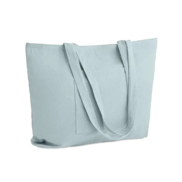 CORDY G Corduroy large shopping bag Baby Blue