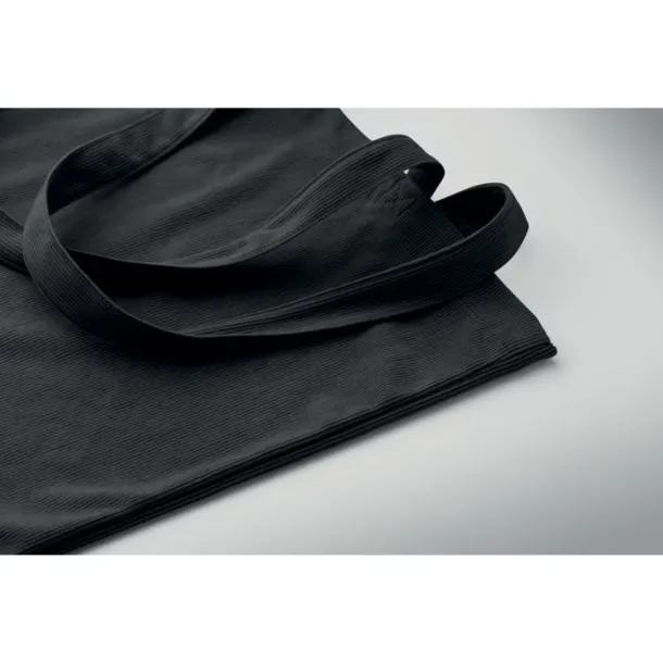 CORDY B Corduroy shopping bag Black